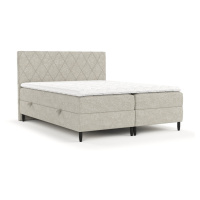 Sivobéžová boxspring posteľ s úložným priestorom 180x200 cm Gwen – Maison de Rêve