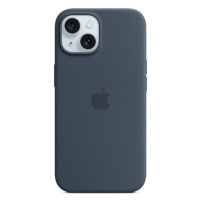 iPhone 15 Silicone Case with MS - Storm Blue