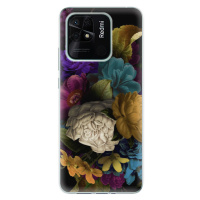 Odolné silikónové puzdro iSaprio - Dark Flowers - Xiaomi Redmi 10C
