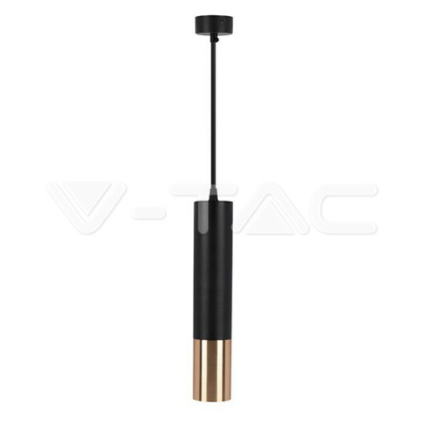 1*GU10 Závesný Závesné svietidlo čierny + zlatý D:60*300MM VT-977 (V-TAC)