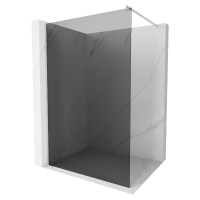 Mexen Kioto, sprchová zástena Walk-In 80 x 200 cm, 8mm šedé sklo, brúsená oceľ profil, 800-080-1