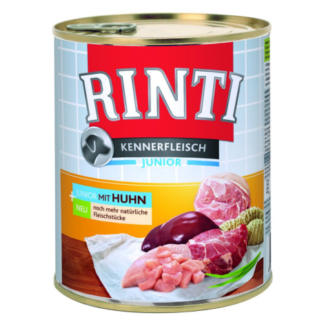 Rinti Junior konzerva pre psov kurča 800g