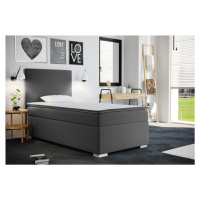 Expedo Čalúnená posteľ boxspring RENATA + topper, 100x200, sawana pik honey 05, ľavá