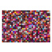 Pestrofarebný patchwork kožený koberec 160 × 230 cm ENNE, 62724