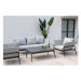 Čierny/sivý záhradný lounge set pre 4 Tyssedal - Bonami Selection