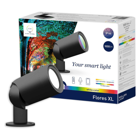 Vonkajší LED reflektor Flores XL, IP44, CCT, RGB TINT