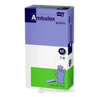 Ambulex Nitryl Rukavice nesterilné nepúdrované biele 100 ks