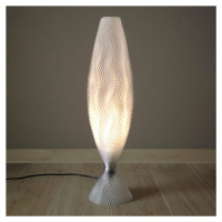 Stolná lampa Koral z biomateriálu, číra 65 cm