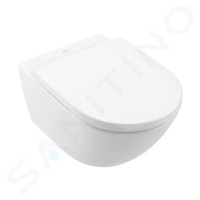 VILLEROY & BOCH - Subway 3.0 Závesné WC s doskou, SoftClosing, TwistFlush, CeramicPlus, alpská b