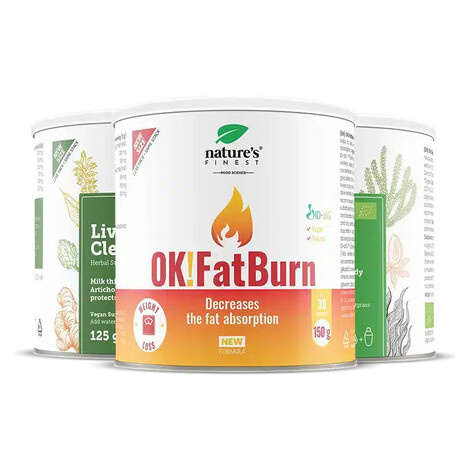 Nature's Finest Detox Fatburn | plant-based detox balíček na podporu hubnutí | mořské řasy, ostr