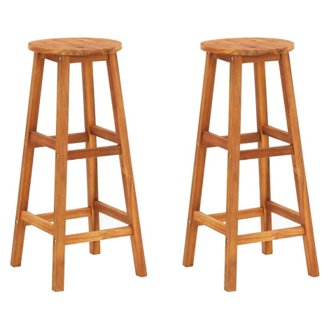 vidaXL Barové stoličky 2 ks, akáciový masív