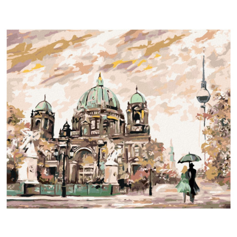 Diamantové maľovanie - POULIČNÝ POHĽAD NA BERLÍN Rámovanie: vypnuté plátno na rám, Rozmer: 40x50