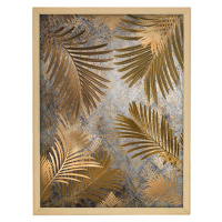 Dekoria Obraz Golden Leaves 30x40cm gold, 30 x 40 cm