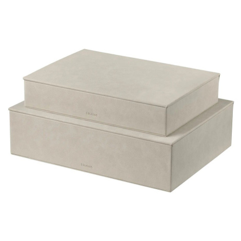 Béžové úložné boxy