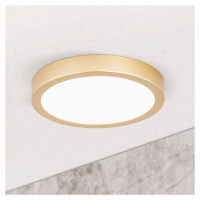 Stropné LED svietidlo Vika, okrúhle, zlatá, Ø 18cm