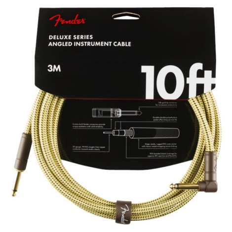 Fender Deluxe Series 10' Instrument Cable Tweed Angled