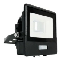 Reflektor LED so senzorom PRO 10W, 6400K, 735lm, čierny VT-118S (V-TAC)