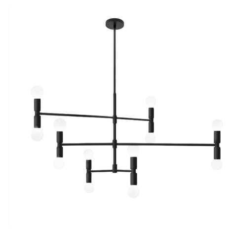 Stropné svietidlo Diagonal Double Six čierne TooLight