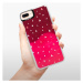 Neónové púzdro Pink iSaprio - Abstract Triangles 02 - white - iPhone 8 Plus