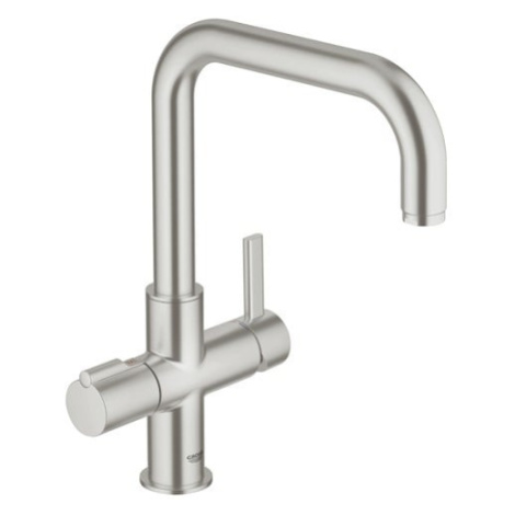 Drezová batéria Grohe Red Duo  s otočným ramienkom supersteel 30097DC0