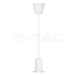 Závesné jednoduché svietidlo Cocrete E27 biele VT-7668 (V-TAC)