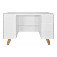 Písací stôl v minimalistickom štýle v bielej farbe - ZARA