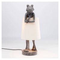 KARE Stolná lampa Animal Frog sivá