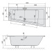 Polysan Polysan, ANDRA R SLIM asymetrická vaňa 180x90x45cm, biela, 78771S