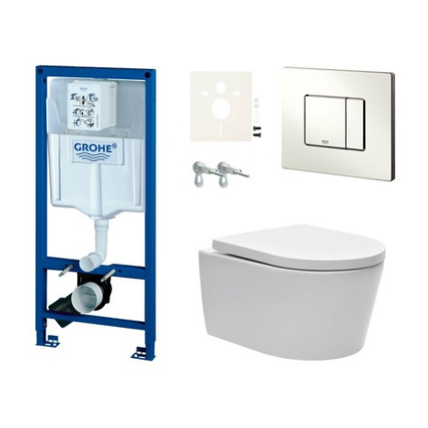 Cenově zvýhodněný závěsný WC set Grohe do lehkých stěn / předstěnová + WC SAT Brevis SIKOGRSBR2S