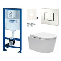 Cenově zvýhodněný závěsný WC set Grohe do lehkých stěn / předstěnová + WC SAT Brevis SIKOGRSBR2S