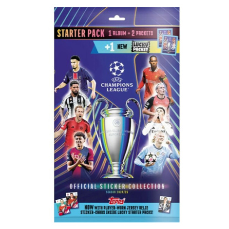 Futbalové samolepky Topps Champions League 2025 Album Pack