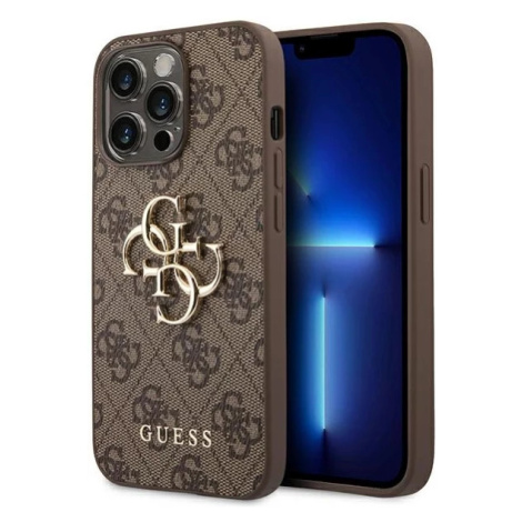 Kryt Guess GUHCP14L4GMGBR iPhone 14 Pro 6,1" brown hardcase 4G Big Metal Logo (GUHCP14L4GMGBR)