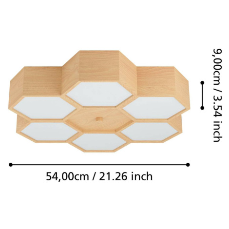 Stropné svietidlo Mirlas z dreva, 6-plameňové EGLO