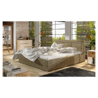 NABBI Branco UP 160 čalúnená manželská posteľ s roštom cappuccino