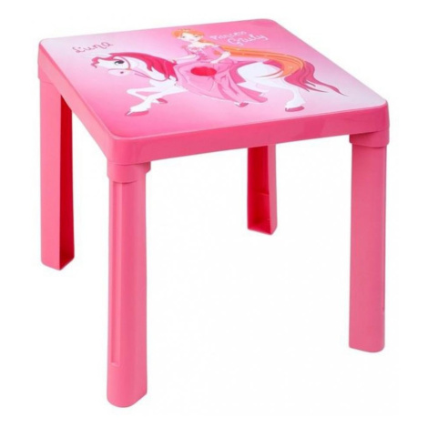 Detský záhradný nábytok - Plastový stôl ružový STAR PLUS