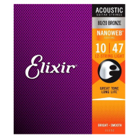Elixir Acoustic 80/20 Bronze s NANOWEB .010 - .047 ( .010 - .027 )