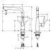 Hansgrohe Metris Select, páková drezová batéria 260, vzhľad nerezový, HAN-14847800