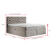 Expedo Čalúnená posteľ boxspring MARCH + topper, 140x200, riviera 87