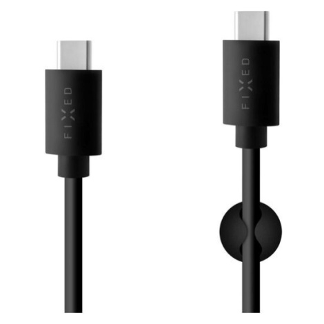 FIXED nabíjací kábel USB-C - USB-C (PD) 15W čierny