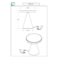 Stolná lampa LED Neutra, výška 27 cm, nikel, dotykový stmievač