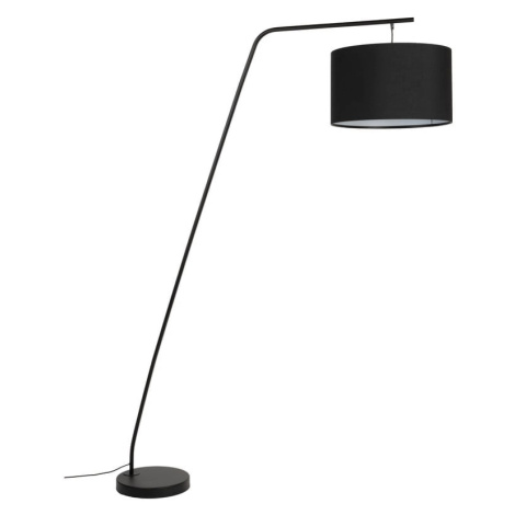 Čierna stojacia lampa s textilným tienidlom (výška 220 cm) Martine – White Label