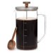 Klarstein Glaswerk Ristretto, french press, 1 l, borosilikátové sklo, nehrdzavejúca oceľ, orecho