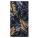 Prateľný koberec v tmavomodrej a zlatej farbe 80x150 cm Midnight Leaves – Vitaus