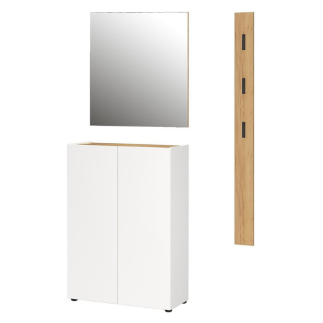 Biela predsieňová zostava v dekore duba 104x200x33 cm Alviano – Germania