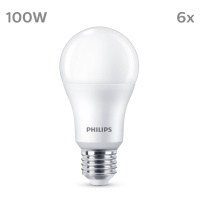 Philips LED E27 13W 1 521lm 2 700 K matná 6 ks