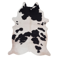 Kusový koberec Toledo 190 black white - 155x190 tvar kožešiny cm Obsession koberce