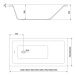 MEXEN/S - Cubik obdĺžniková vaňa 150 x 70 cm s panelom + vaňová zástena 70 cm, čierna vzor fix 5