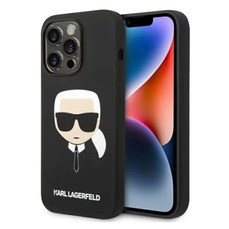 Kryt Karl Lagerfeld KLHCP14XSLKHBK iPhone 14 Pro Max 6,7" hardcase black Silicone Karl`s Head (K