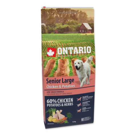 Krmivo Ontario senior Large Chicken & Potatoes 12kg