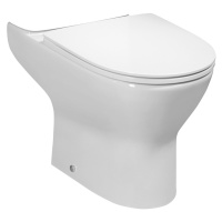 Bruckner Bruckner, DARIO RIMLESS WC misa pre kombi, spodný/zadný odpad, biela, 201.401.4